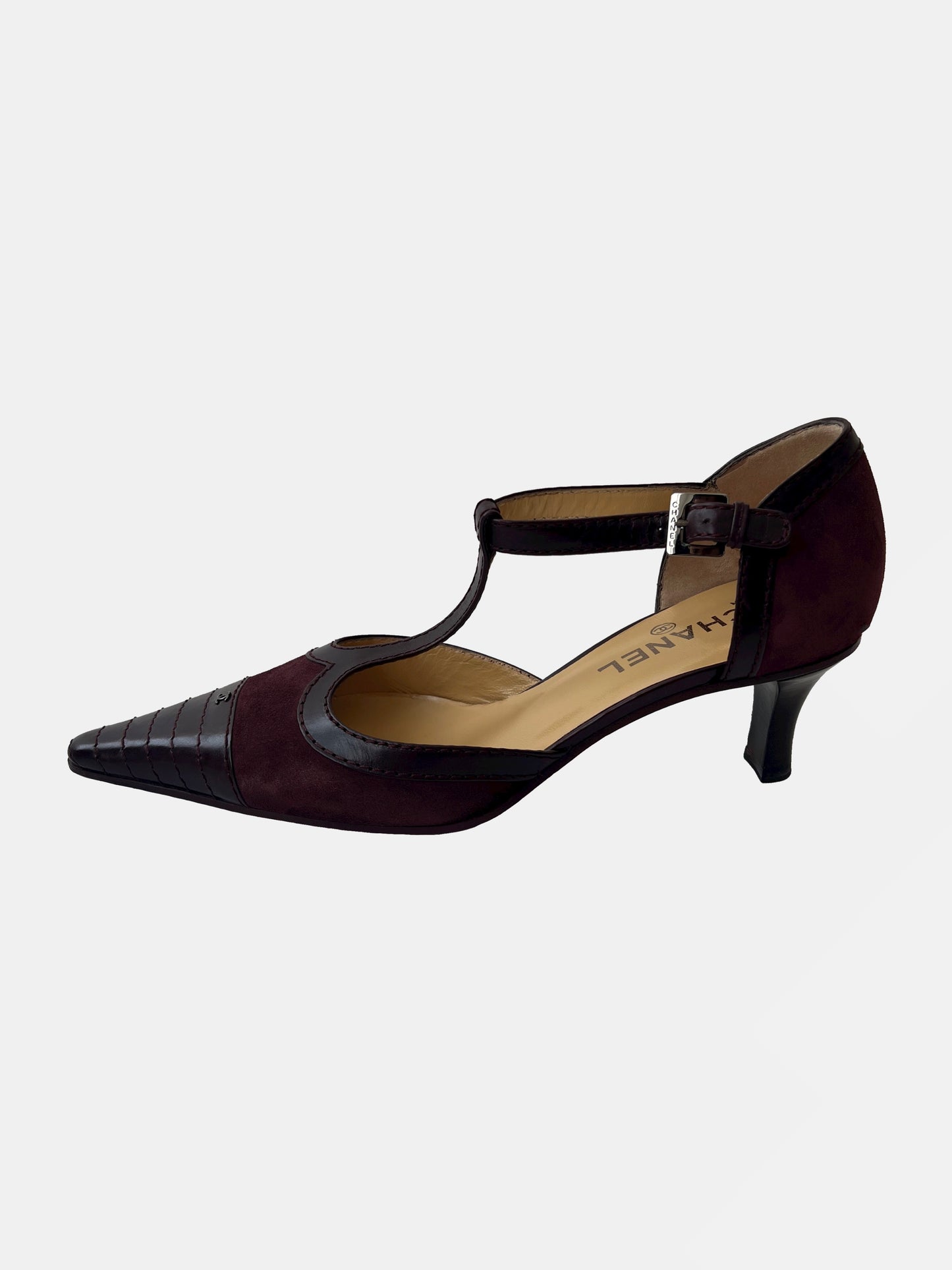 Chanel T-Strap Kitten Heels, IT 40