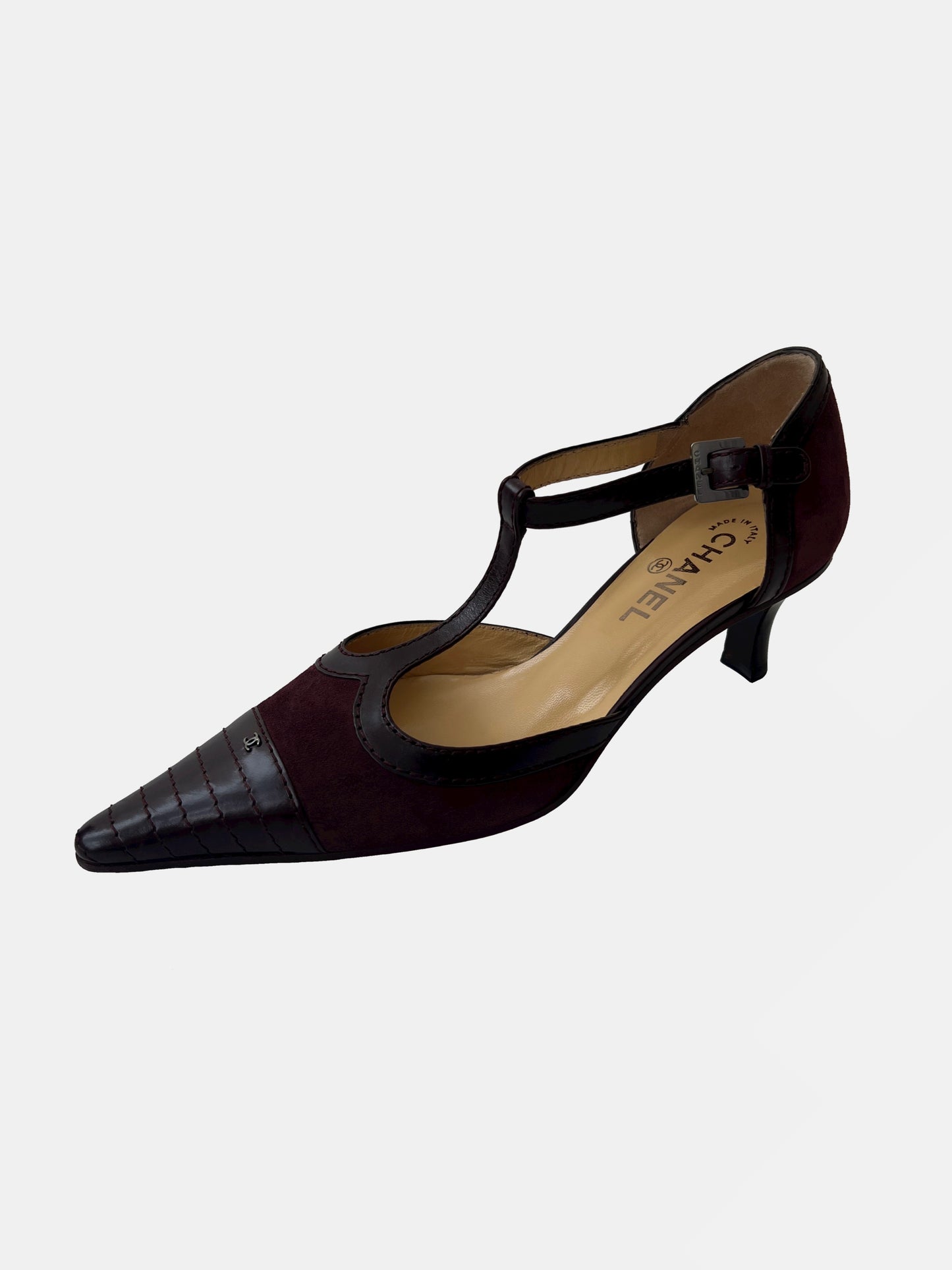 Chanel T-Strap Kitten Heels, IT 40