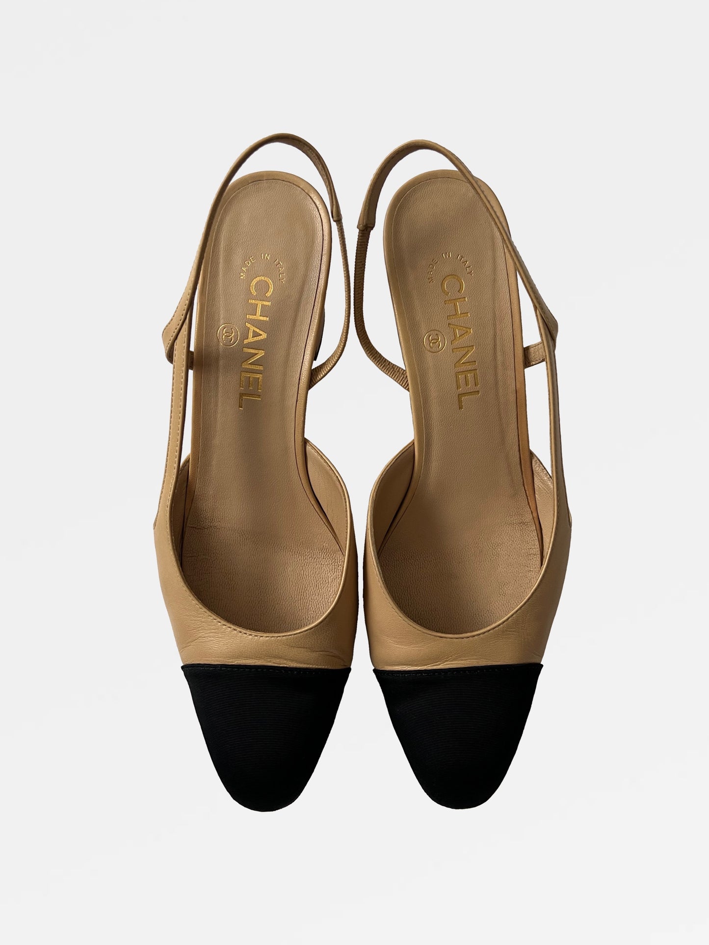 Chanel Grosgrain Slingback Pumps, IT 39.5