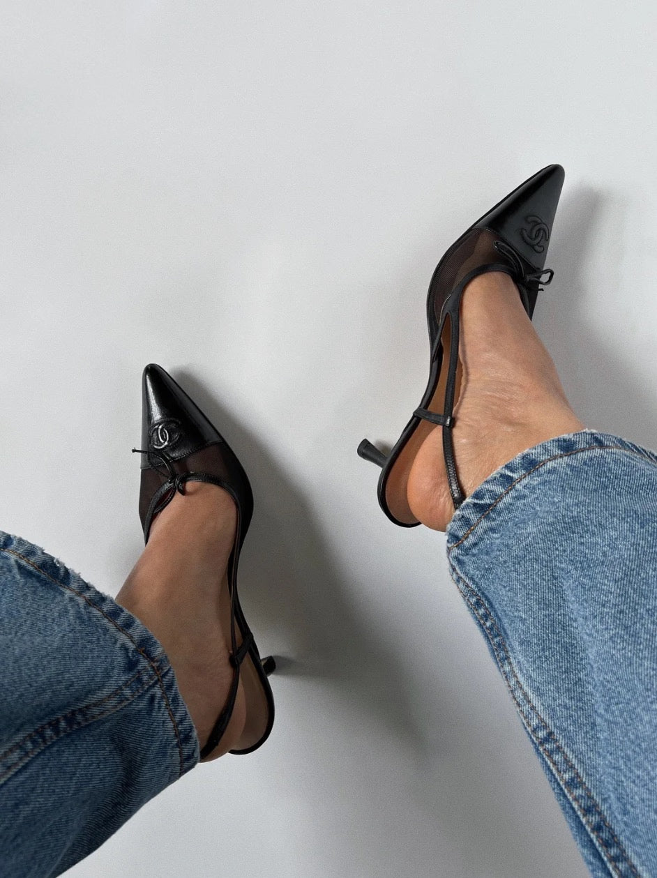 Chanel Slingback Heels, IT 39