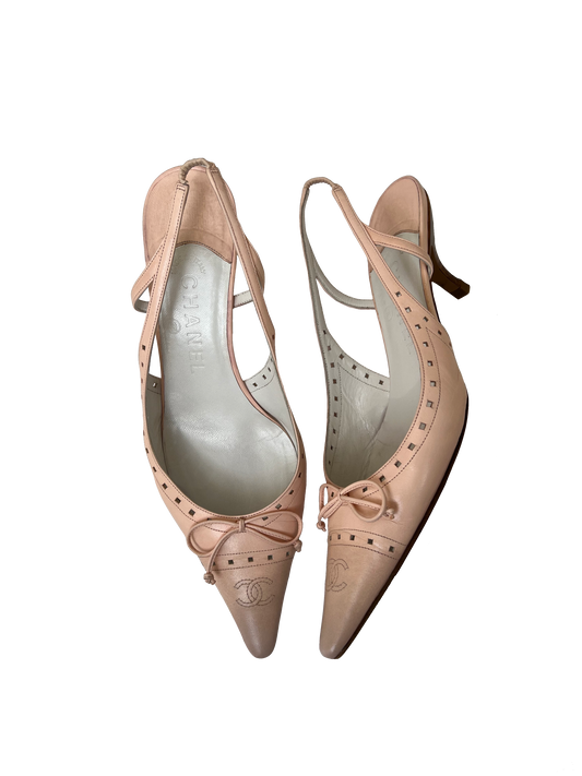 Chanel Slingback Heels, IT 37.5