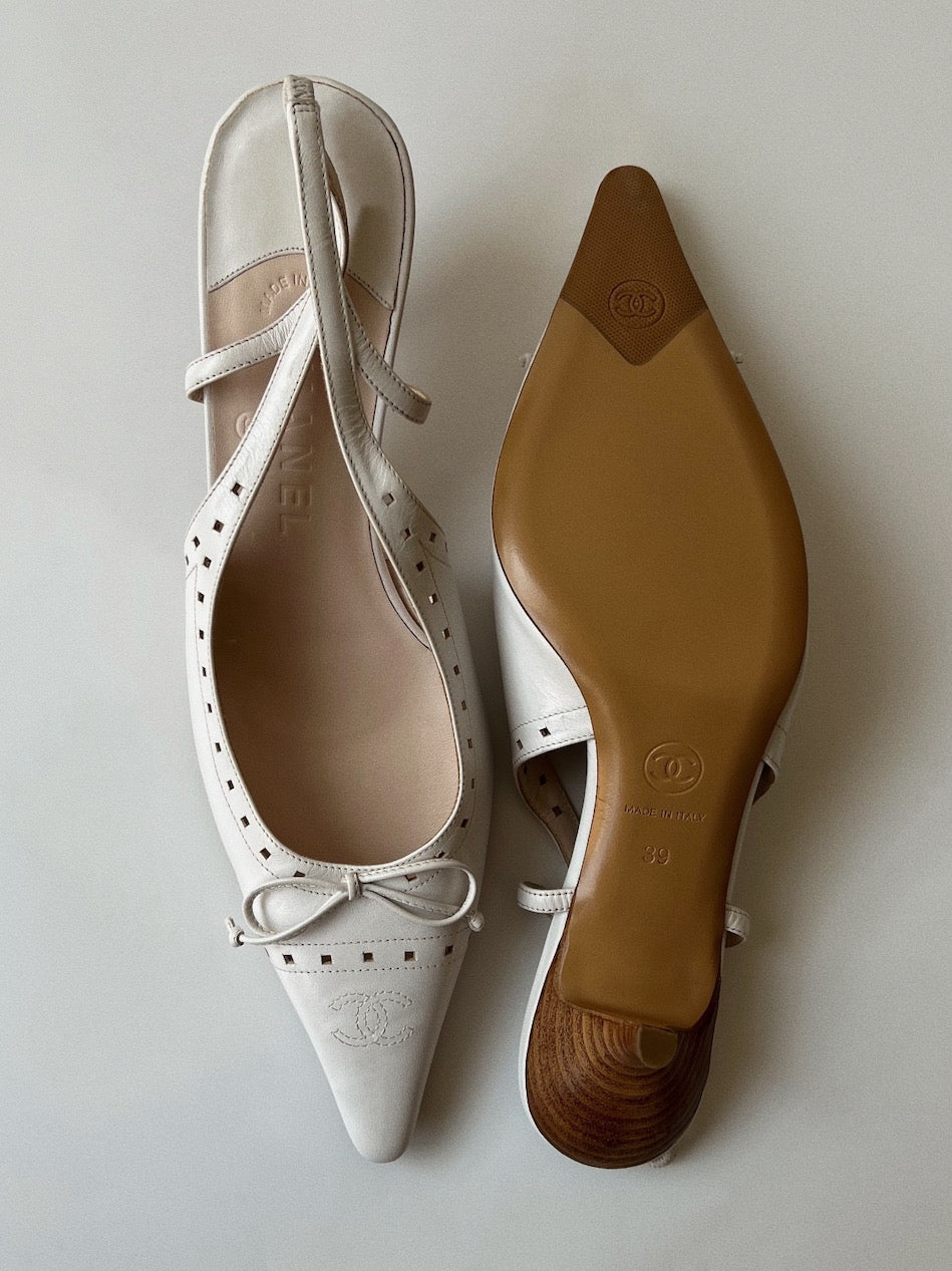 Chanel Slingback Heels, IT 39
