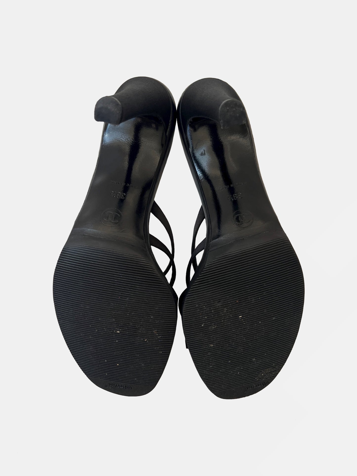 Rare Chanel CC Logo Slides, IT 38.5