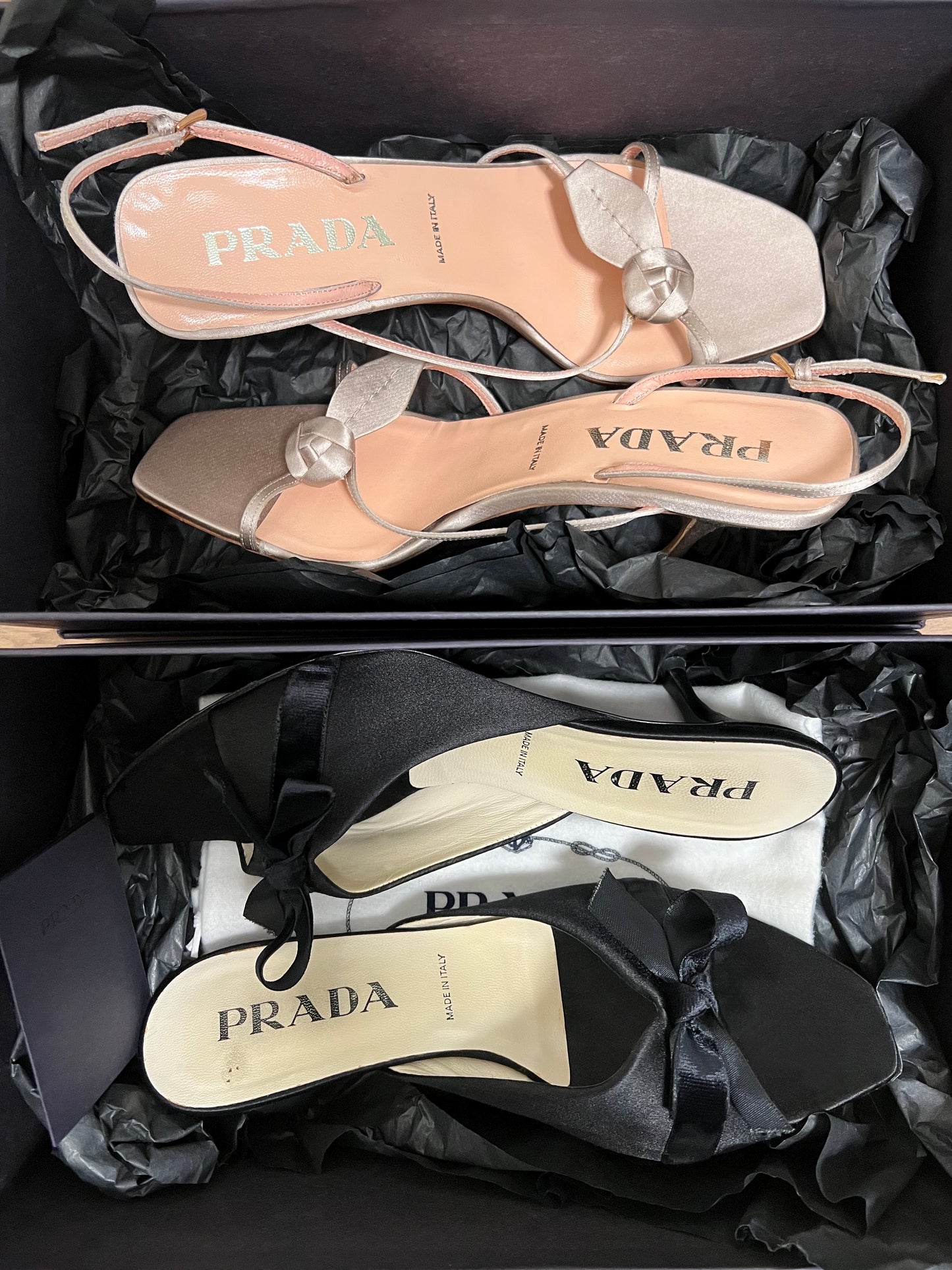 Prada Satin Mules, IT 37