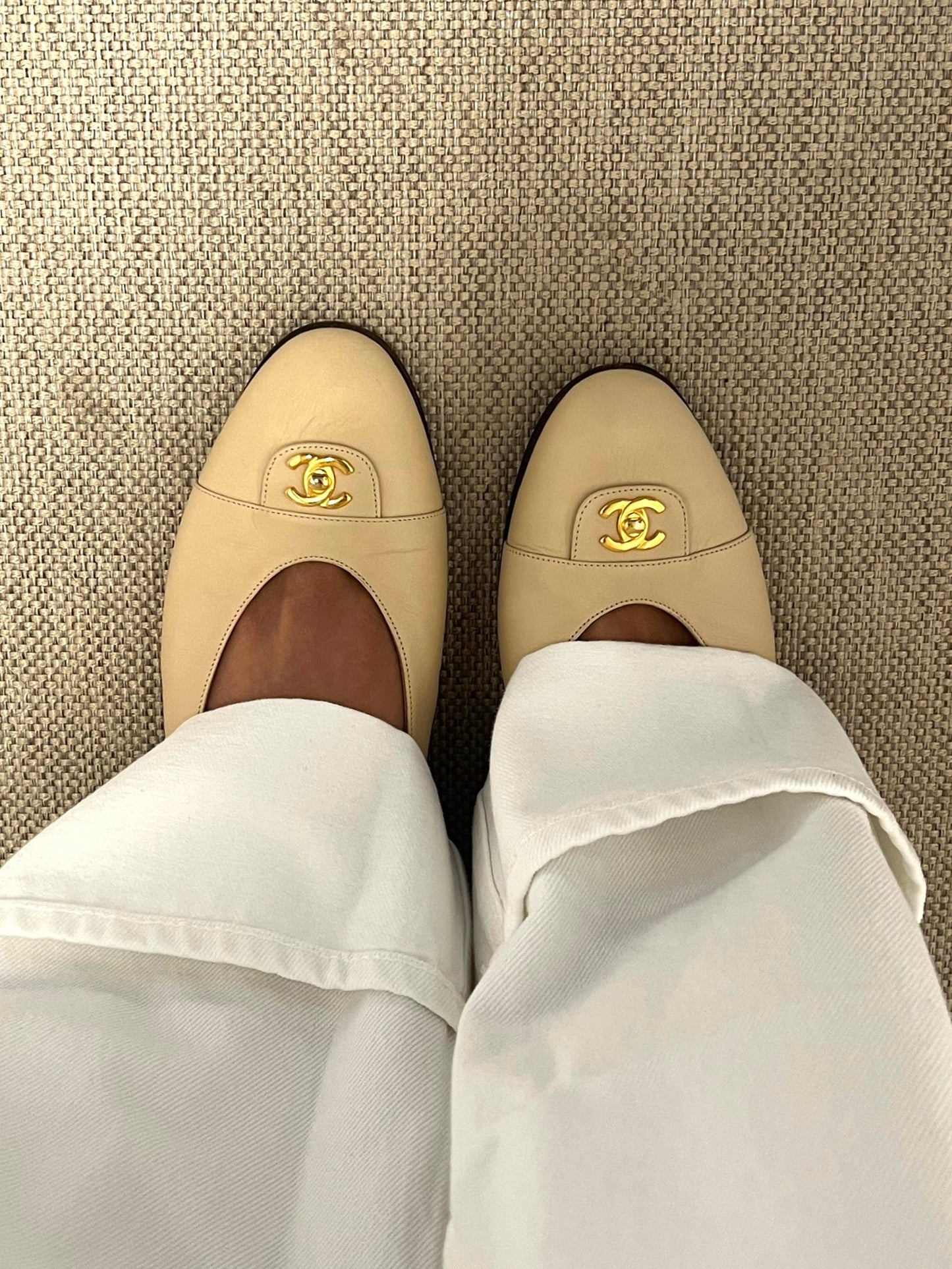 Rare Chanel Turnlock Ballet Flats, IT 39
