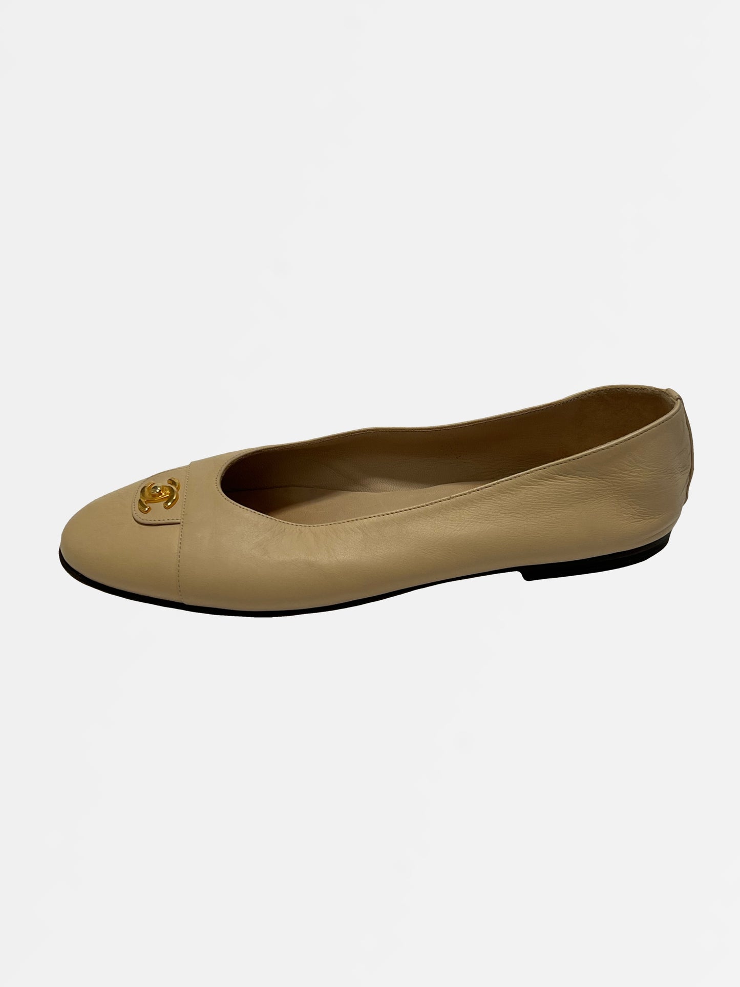 Rare Chanel Turnlock Ballet Flats, IT 39