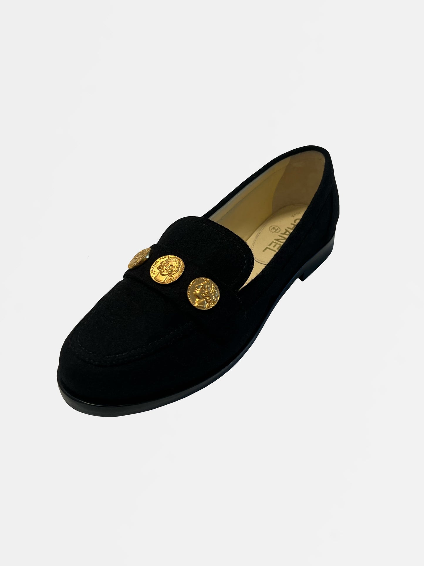 Rare Chanel Coin Loafers, IT 39