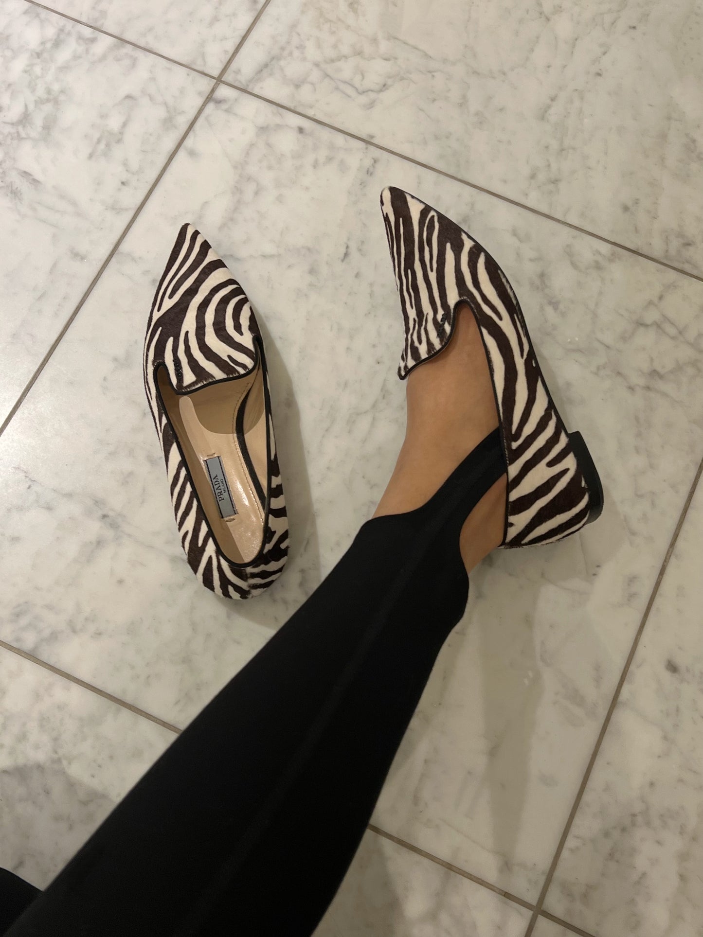 Prada Ponyhair Flats, IT 38
