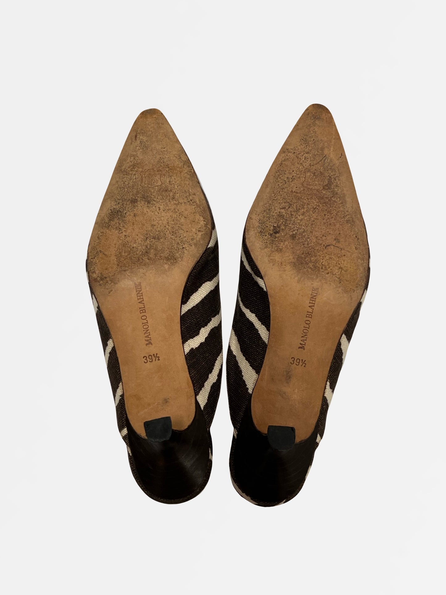 Manolo Blahnik Zebra Mules, IT 39.5