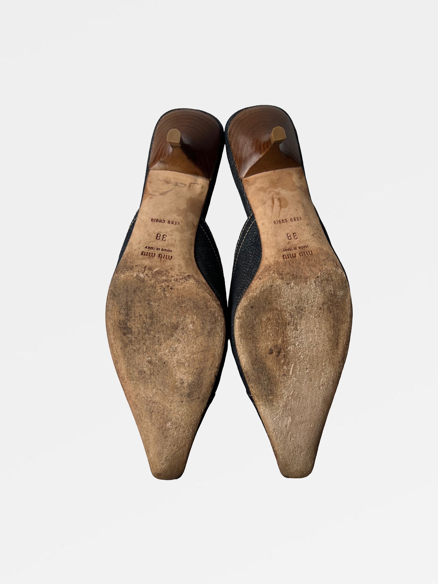 Miu Miu Denim Mules, IT 38