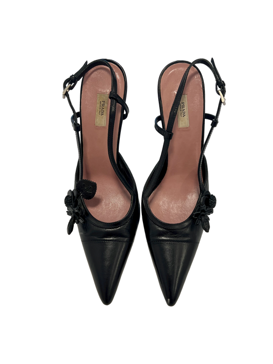 Prada Slingback Heels, IT 37.5