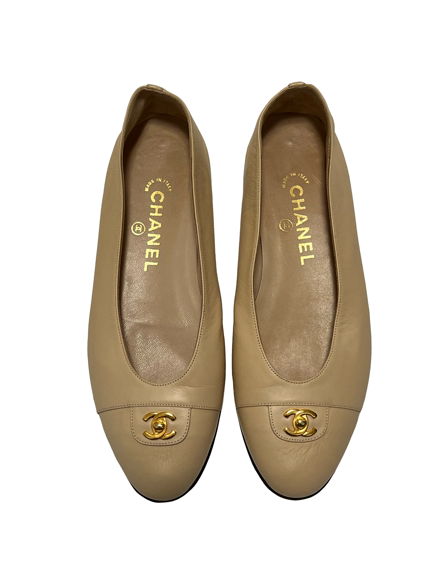 Rare Chanel Turnlock Ballet Flats, IT 39