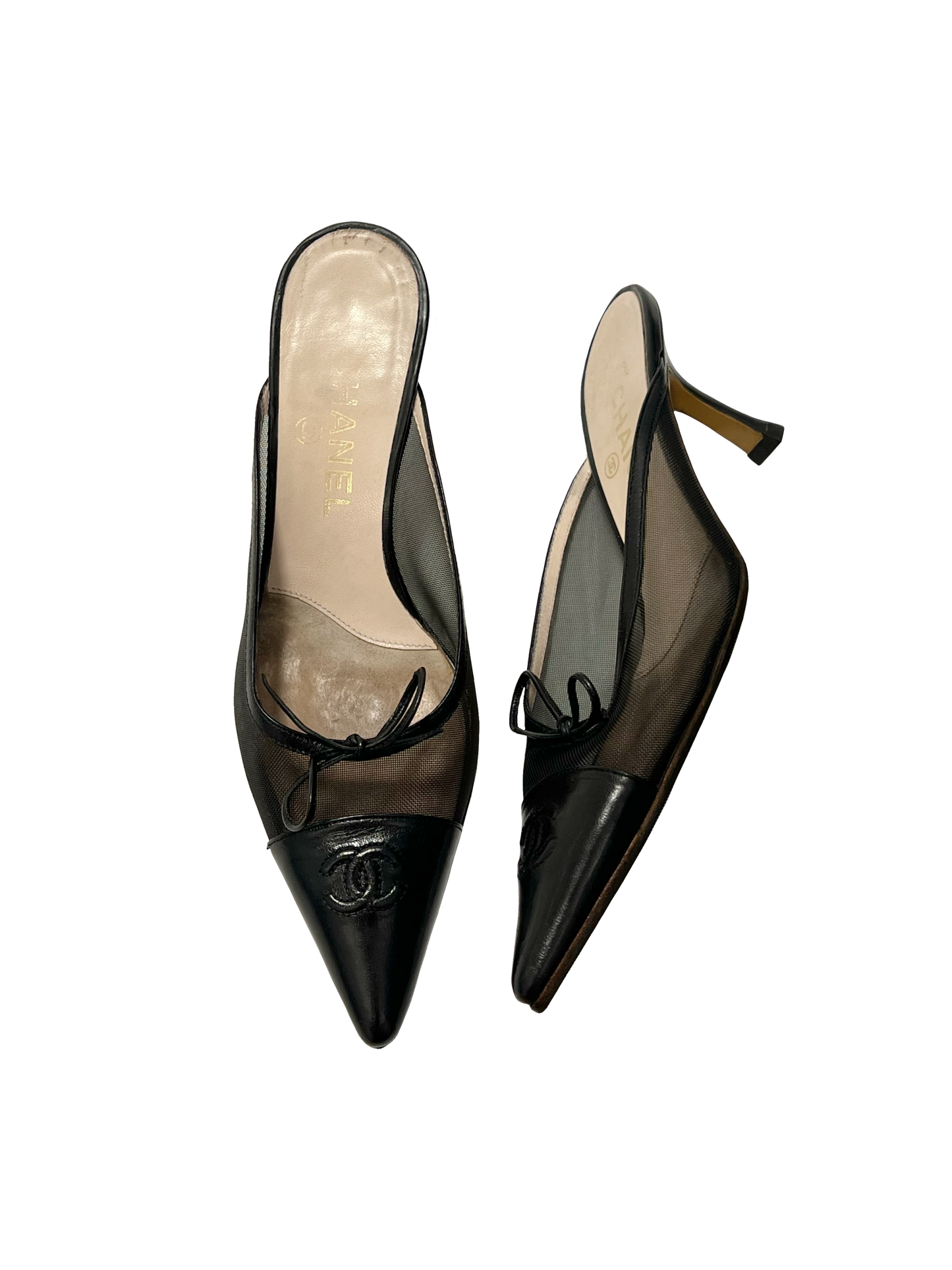 Chanel Mesh Mules, IT 37.5