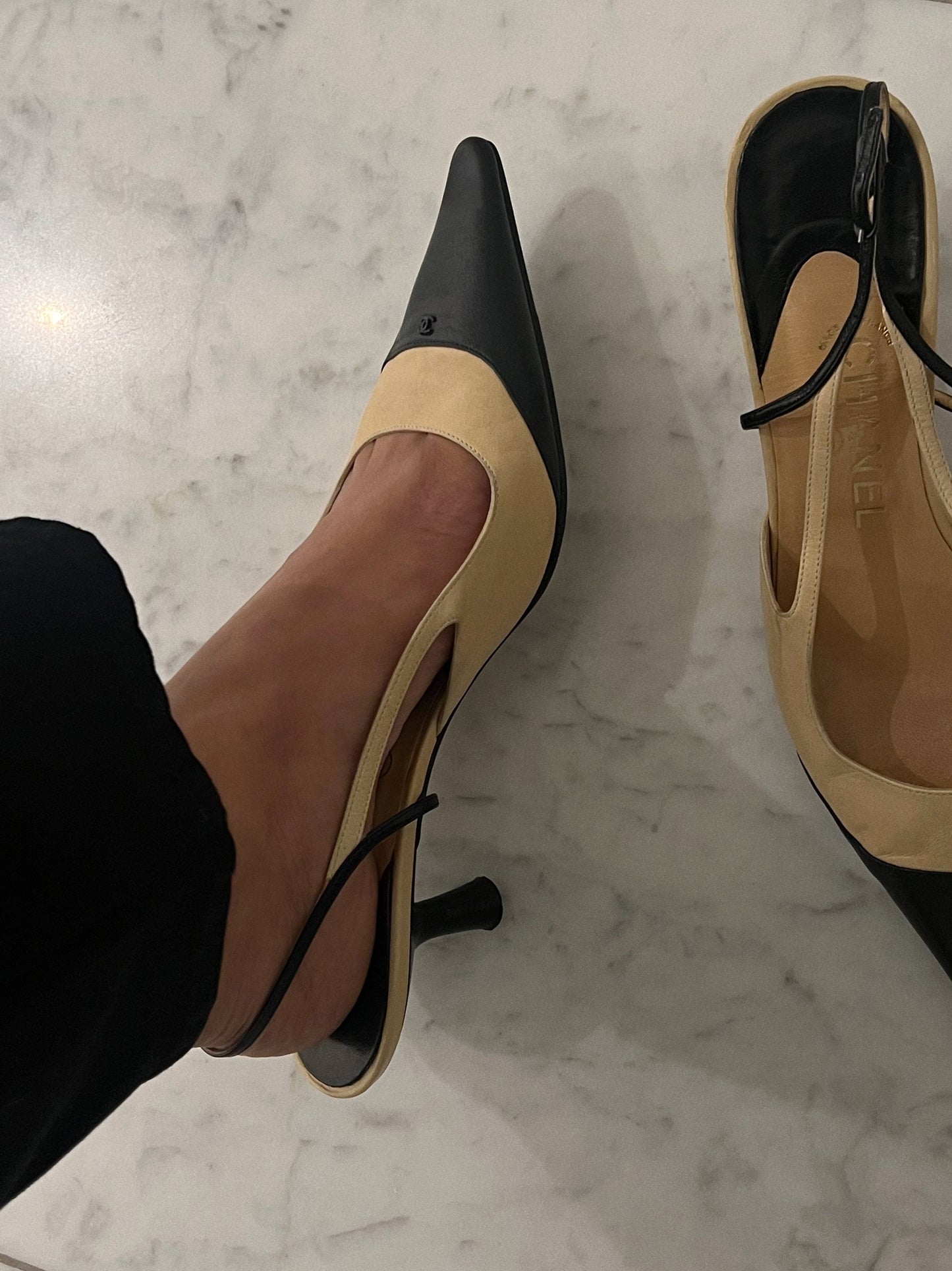 Chanel Slingback Heels, IT 39