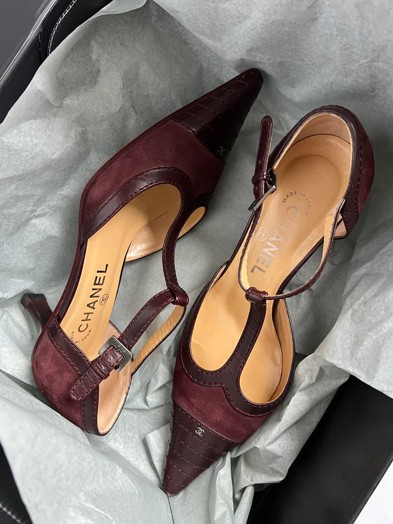 Chanel T-Strap Kitten Heels, IT 37