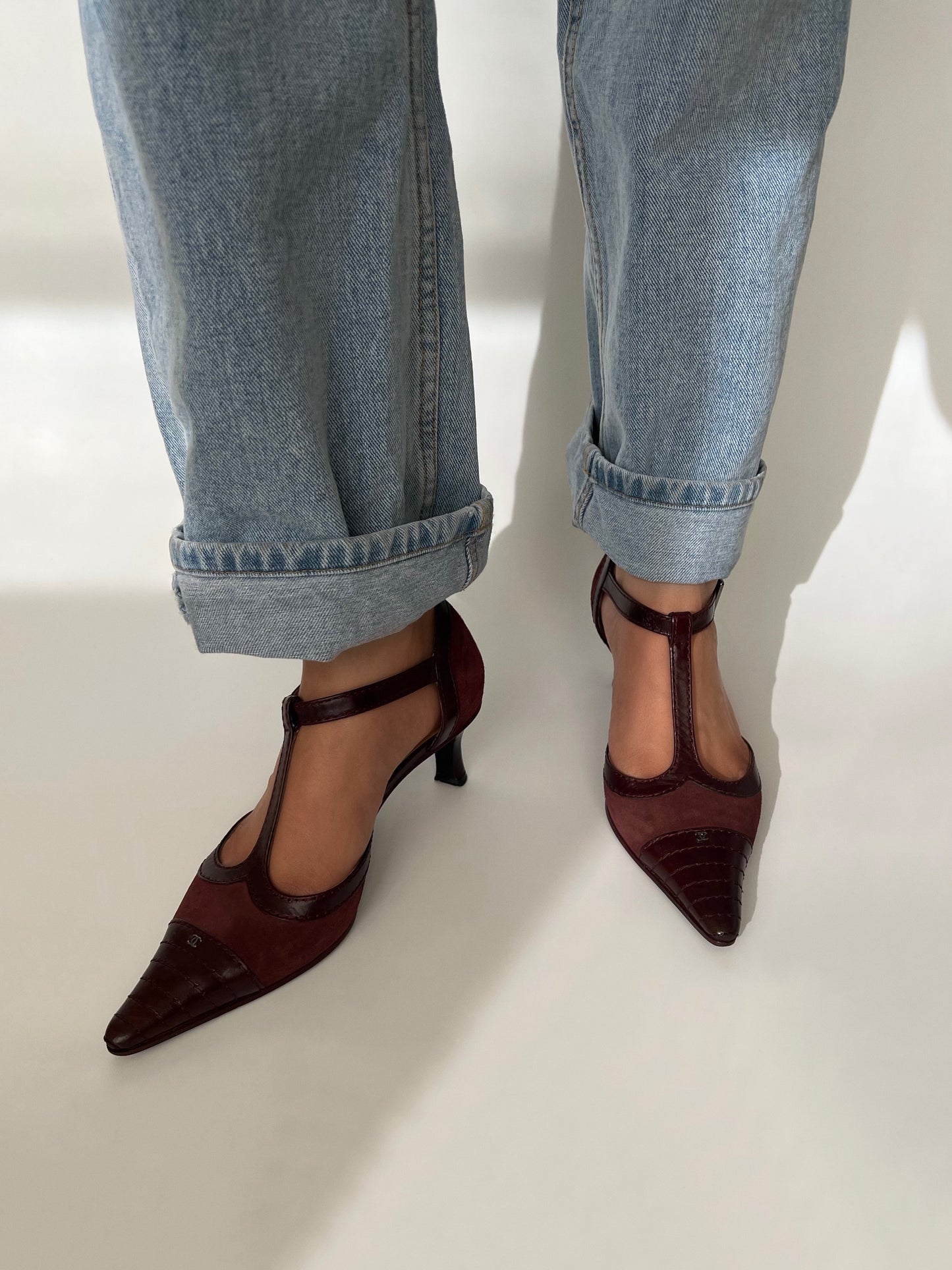 Chanel T-Strap Kitten Heels, IT 37