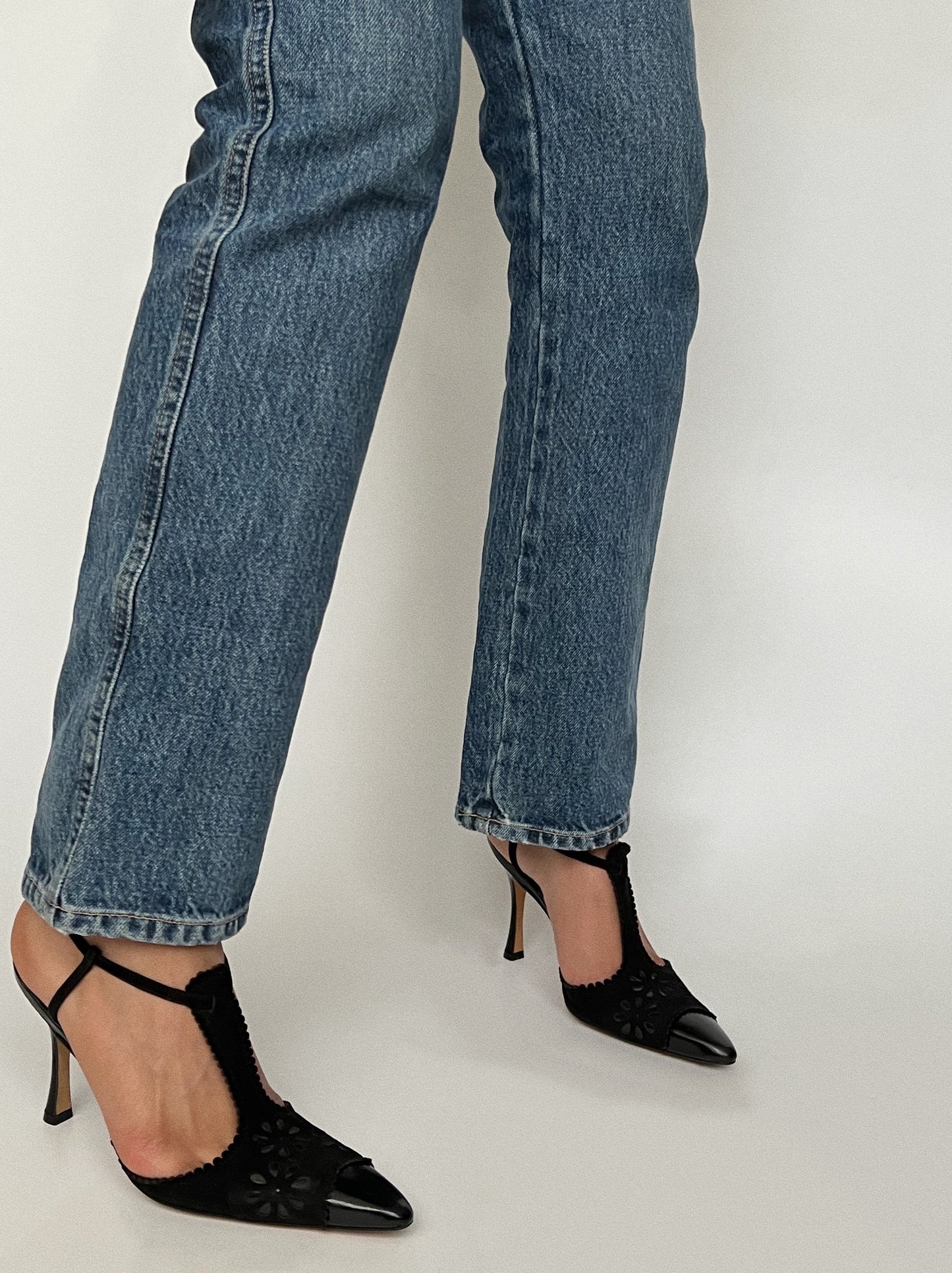 Manolo Blahnik Eyelet Pumps, IT 36.5