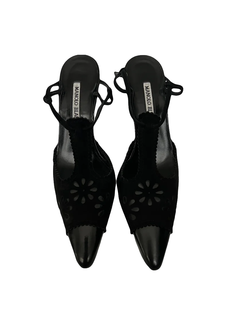 Manolo Blahnik Eyelet Pumps, IT 36.5