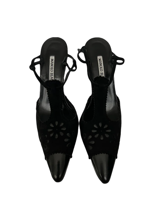 Manolo Blahnik Eyelet Pumps, IT 36.5