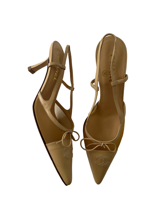 Chanel Slingback Heels, IT 38