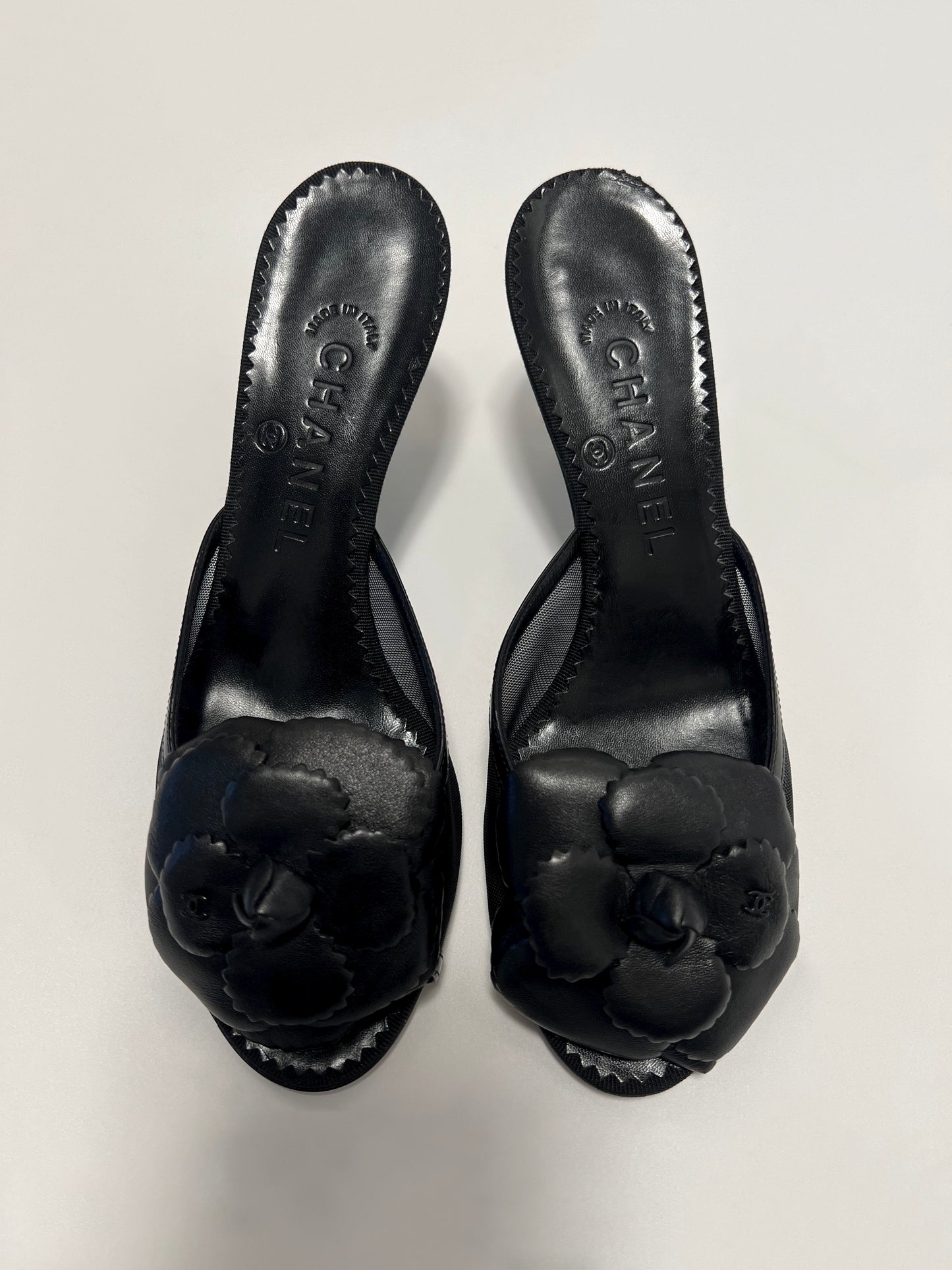 NIB Chanel Camellia Mules, IT 36.5