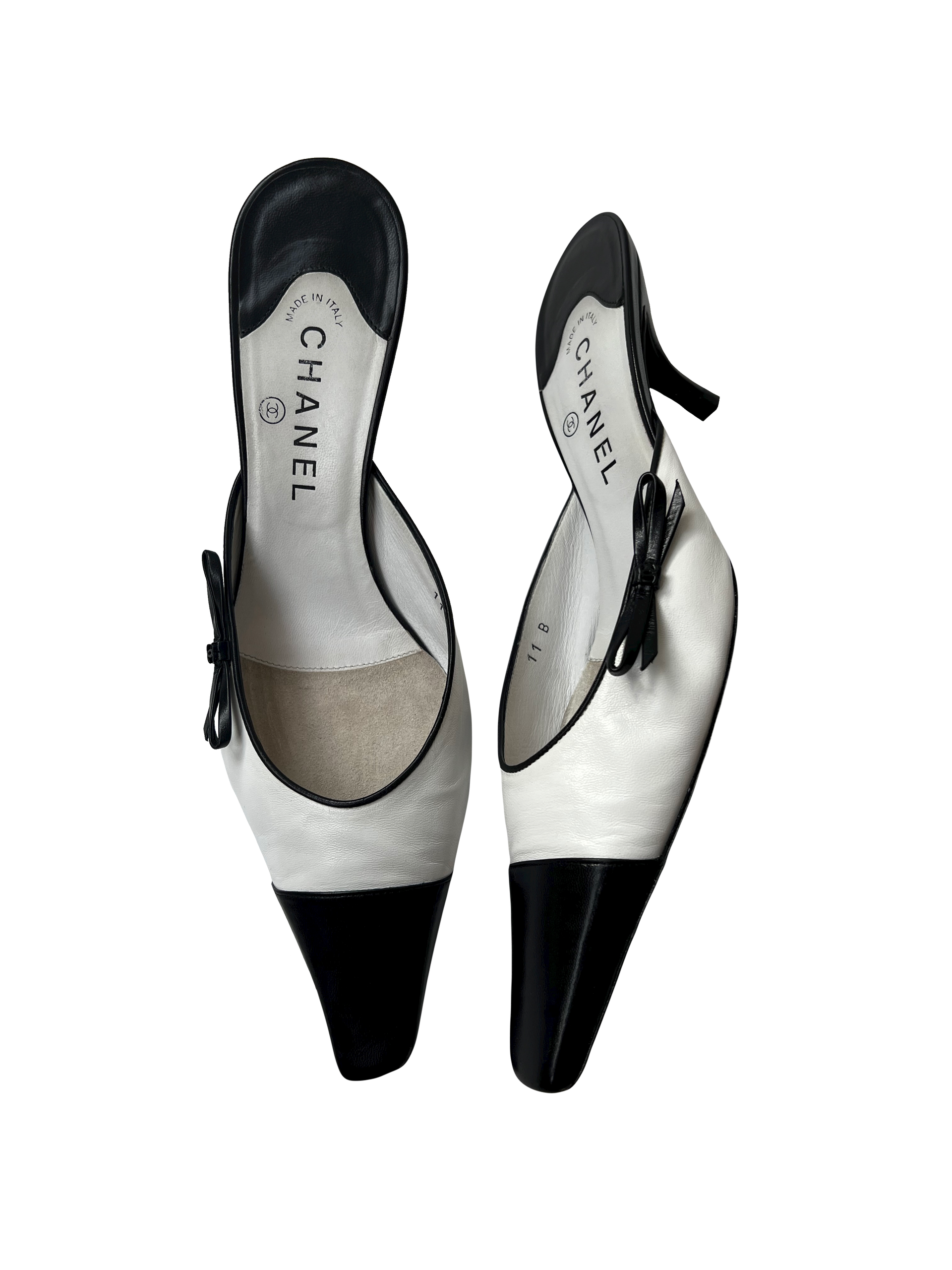 CHANEL ミュール　size37 5㎝ヒール CHANEL Logo Low Heel Sandals Mules Pumps Shoes Women Size EU