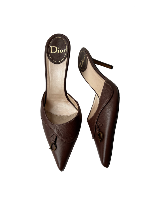 Rare Dior Saddle Mules, IT 39.5