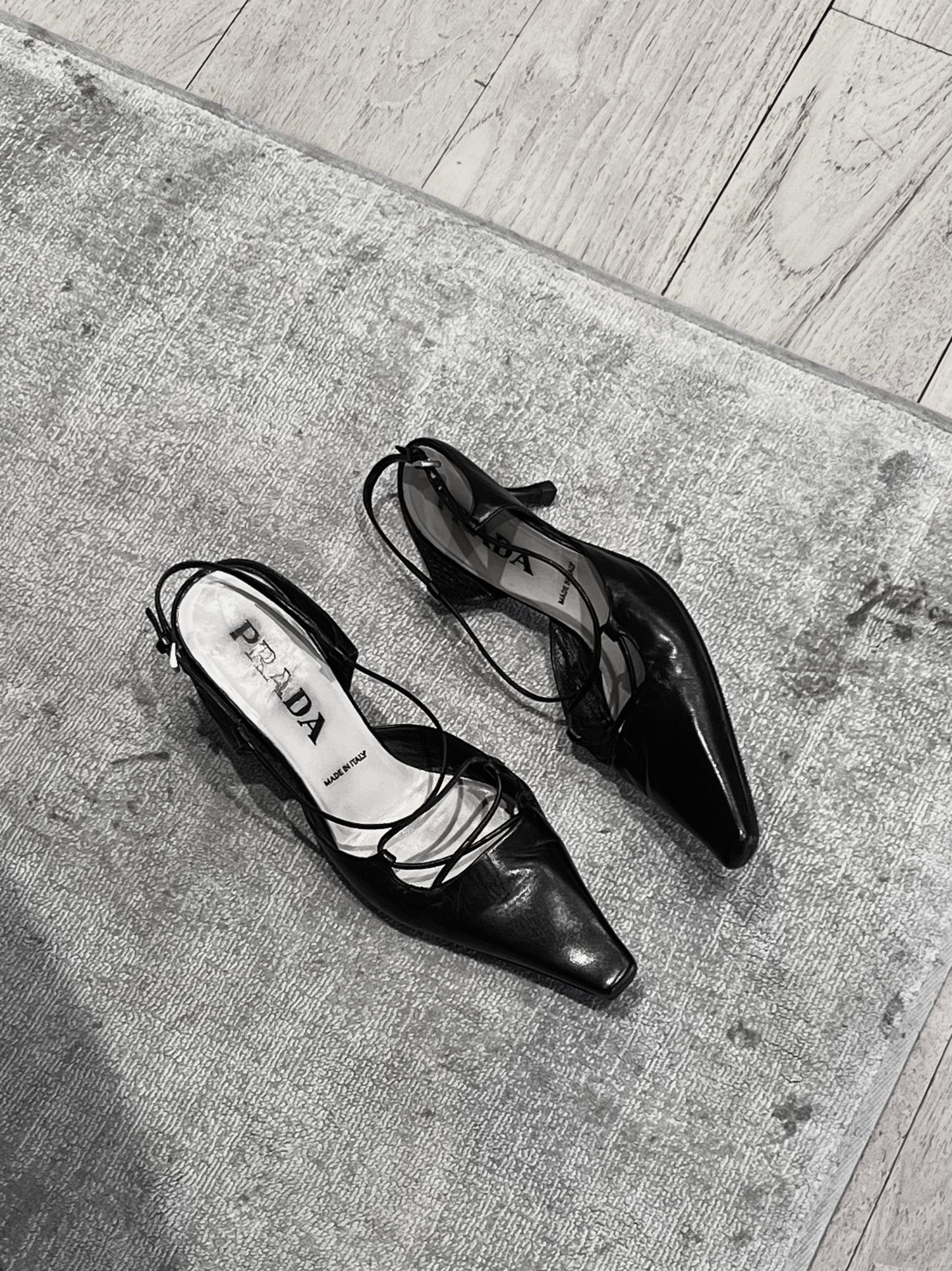 Prada Slingback Heels, IT 34.5, As Seen on CBK