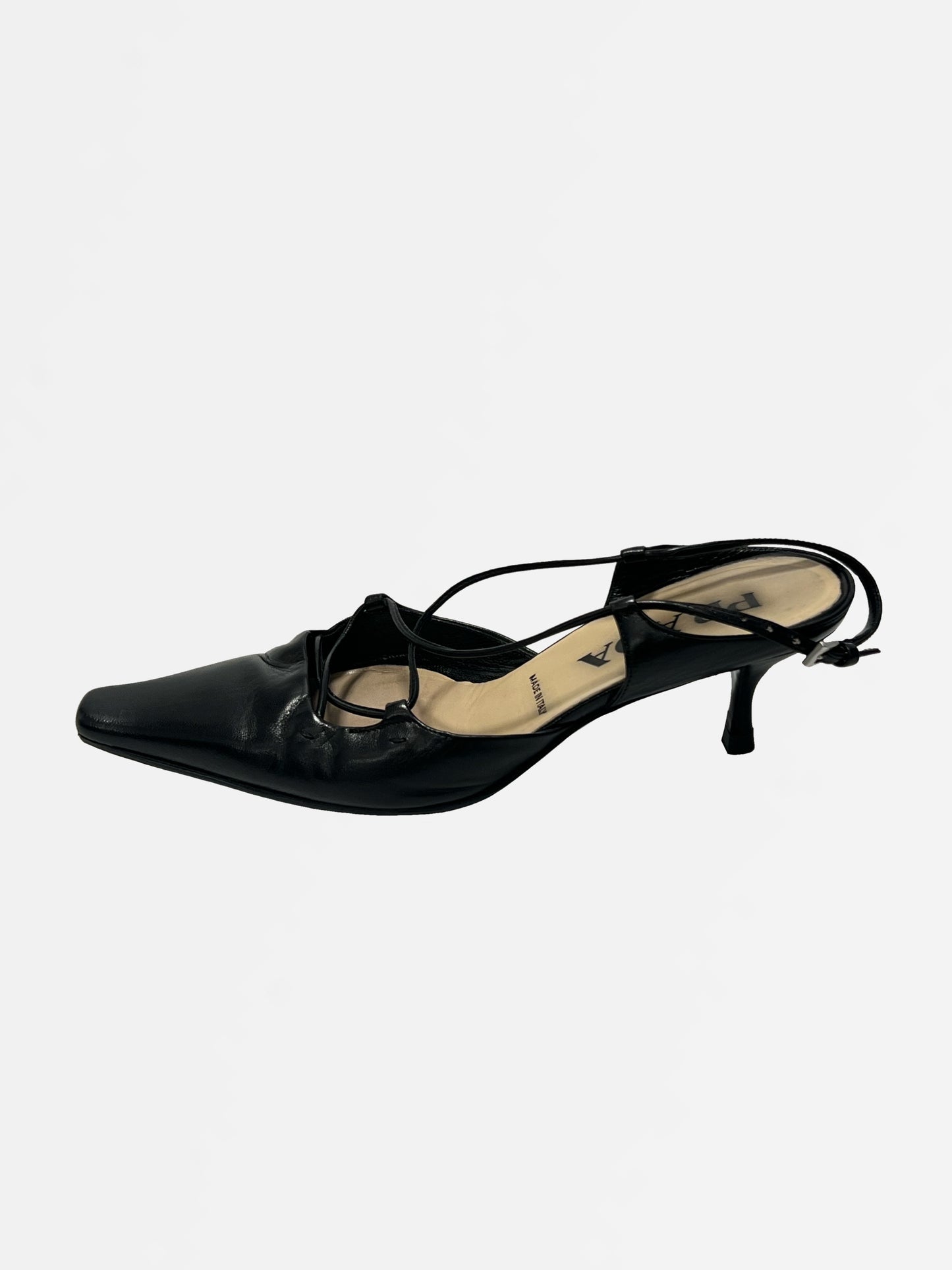 Prada Slingback Heels, IT 34.5, As Seen on CBK