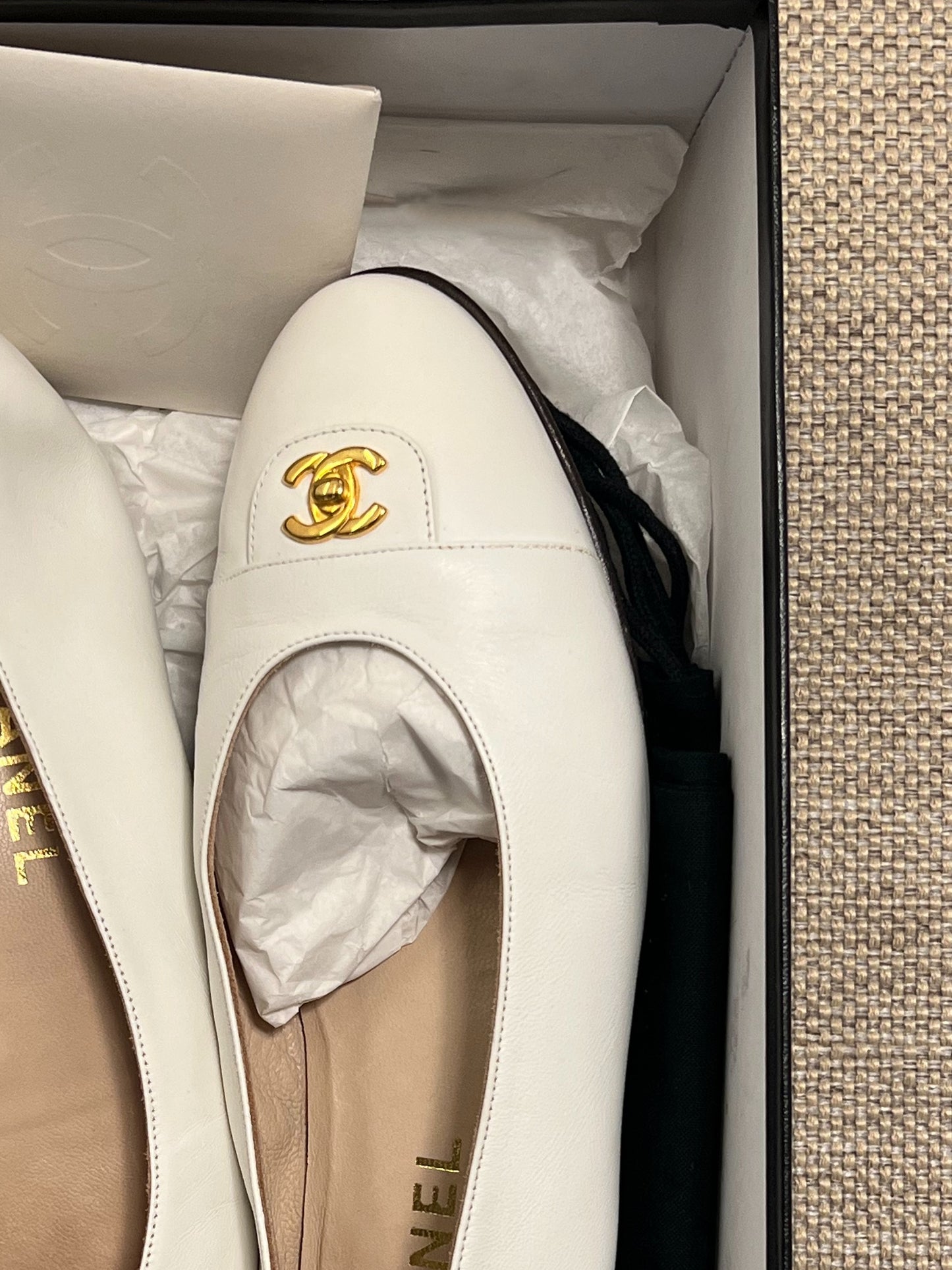 Rare Chanel Turnlock Ballet Flats, IT 41
