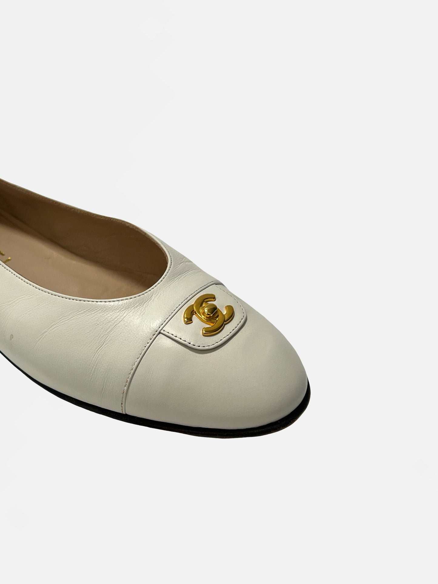 Rare Chanel Turnlock Ballet Flats, IT 41