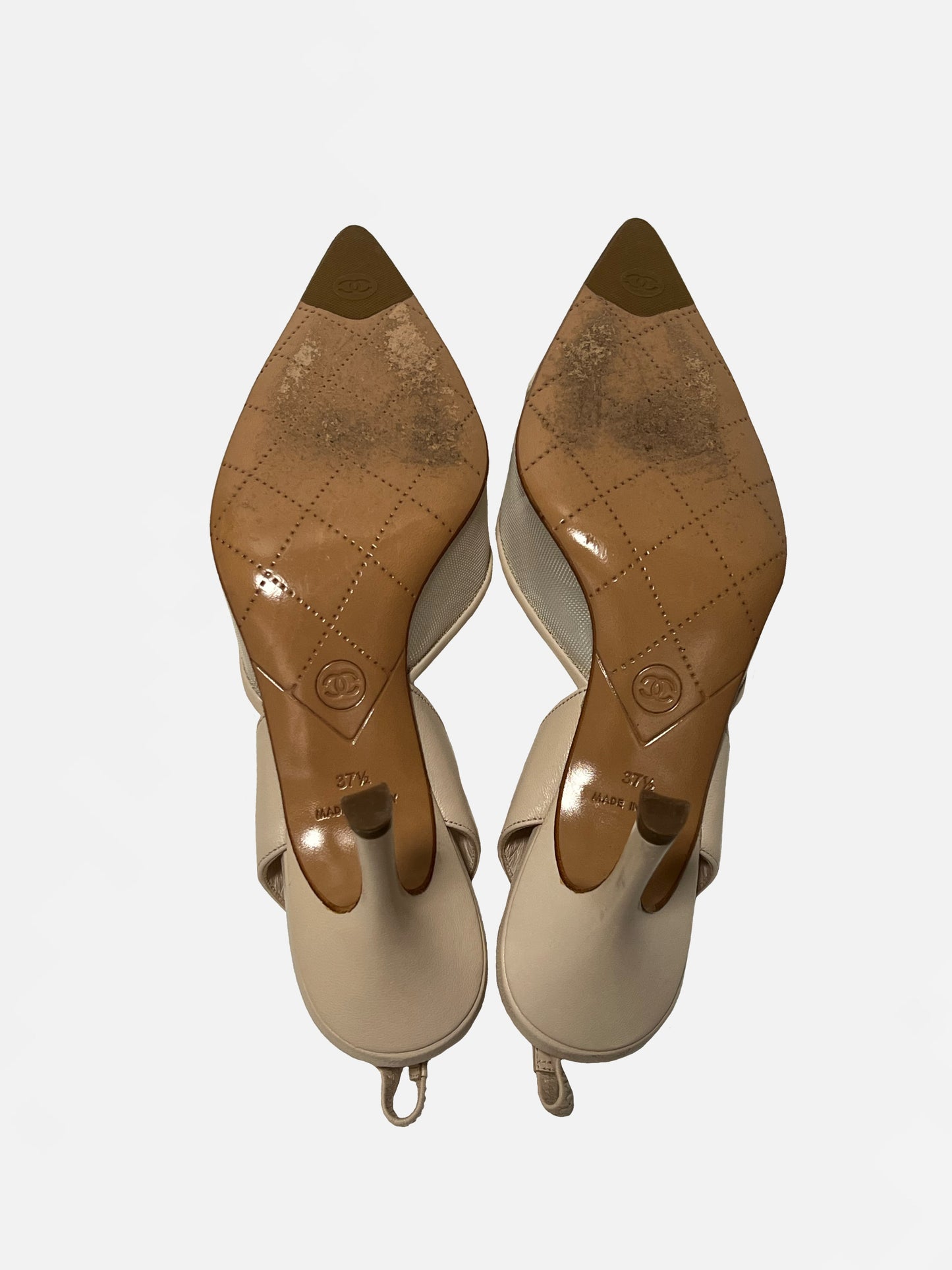 Chanel Mesh Slingback Heels, IT 37.5