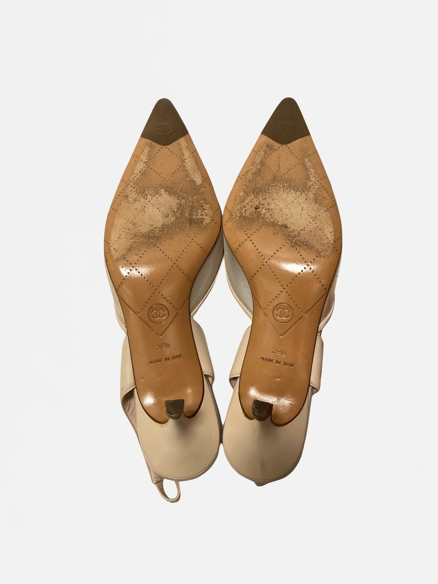 Chanel Mesh Slingback Heels, IT 39.5