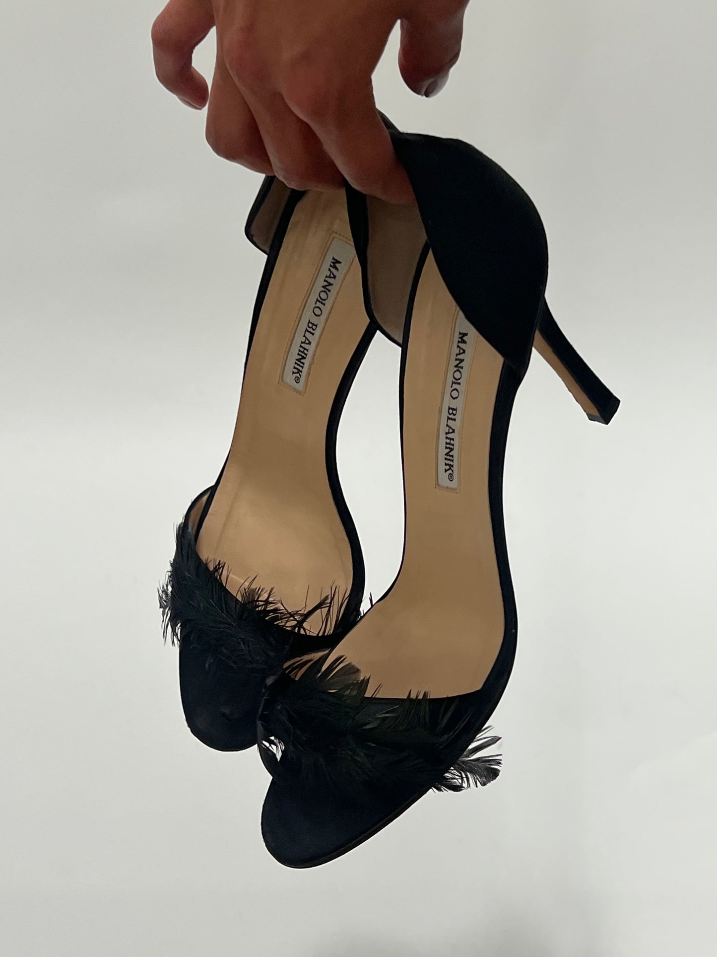 Rare Manolo Blahnik Feather Heels, IT 40
