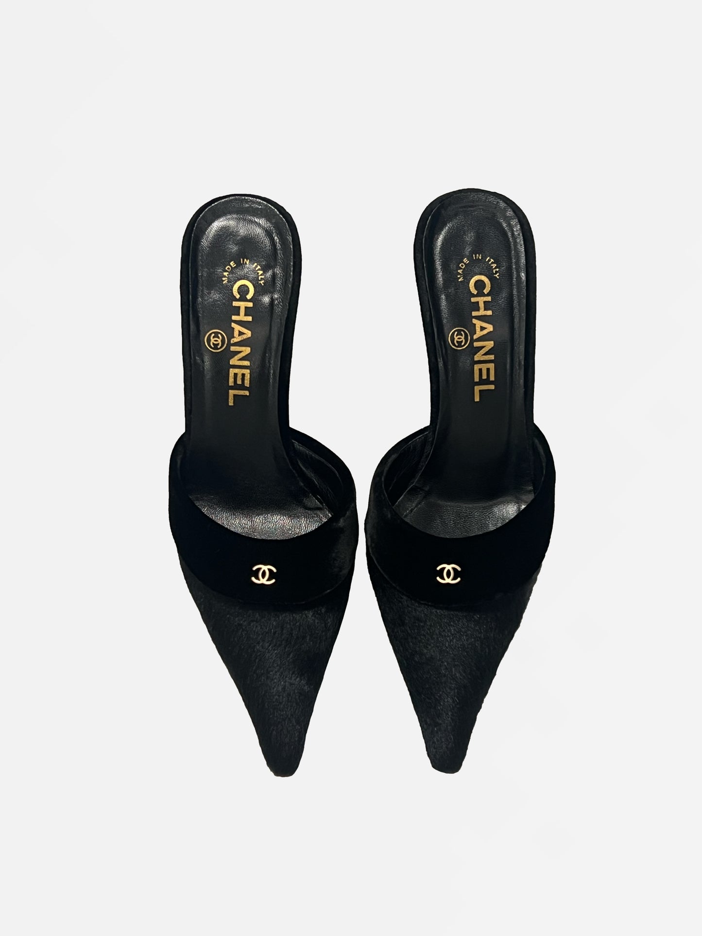 Rare Chanel Pony Hair Mules, IT 36