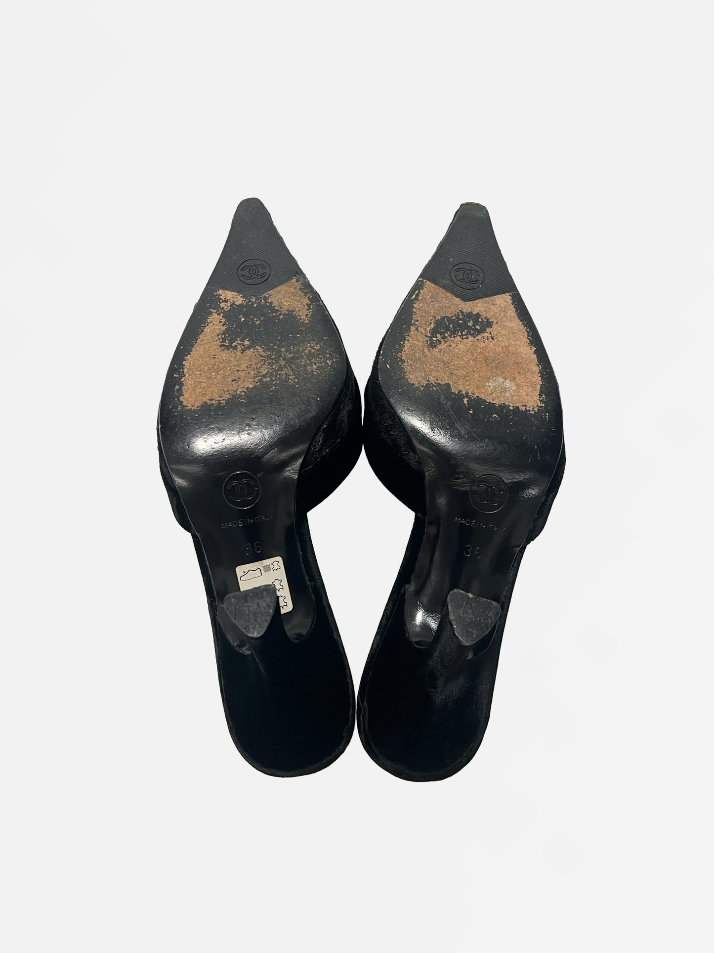Rare Chanel Pony Hair Mules, IT 36