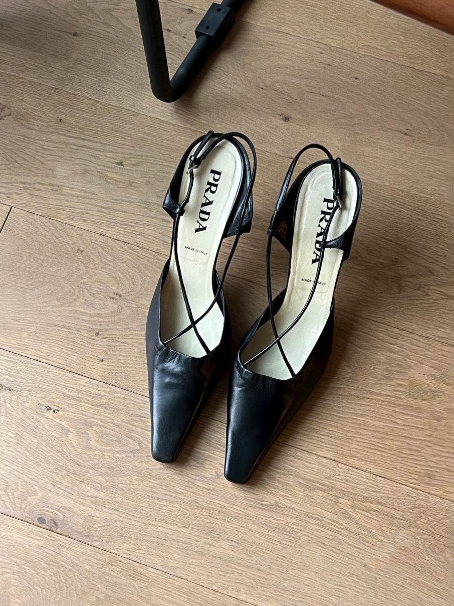 Prada Slingback Heels, IT 40.5