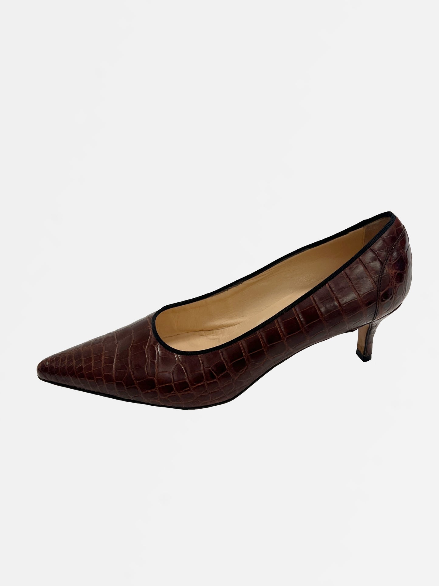 Manolo Blahnik Alligator Pumps, IT 38.5