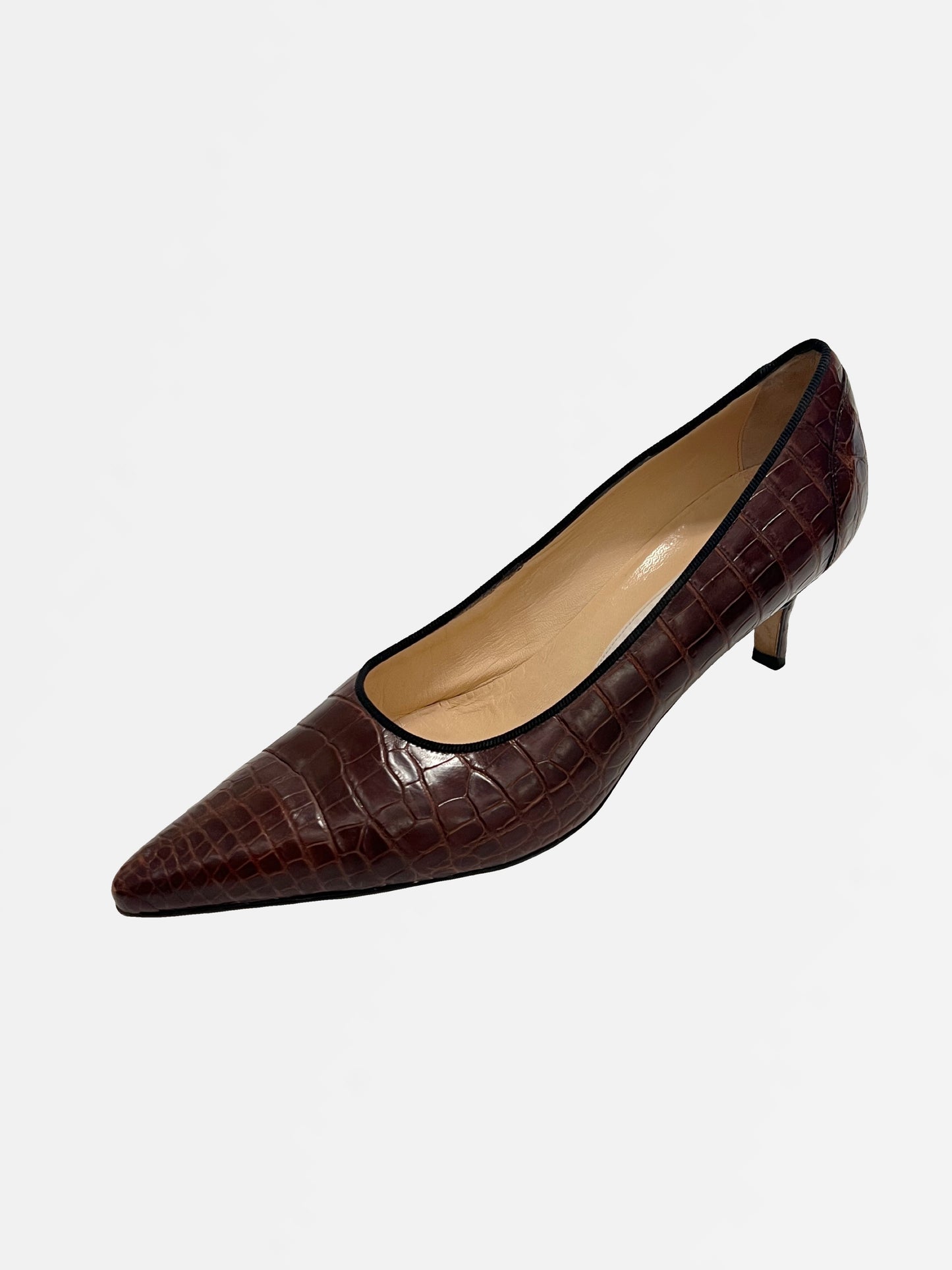 Manolo Blahnik Alligator Pumps, IT 38.5