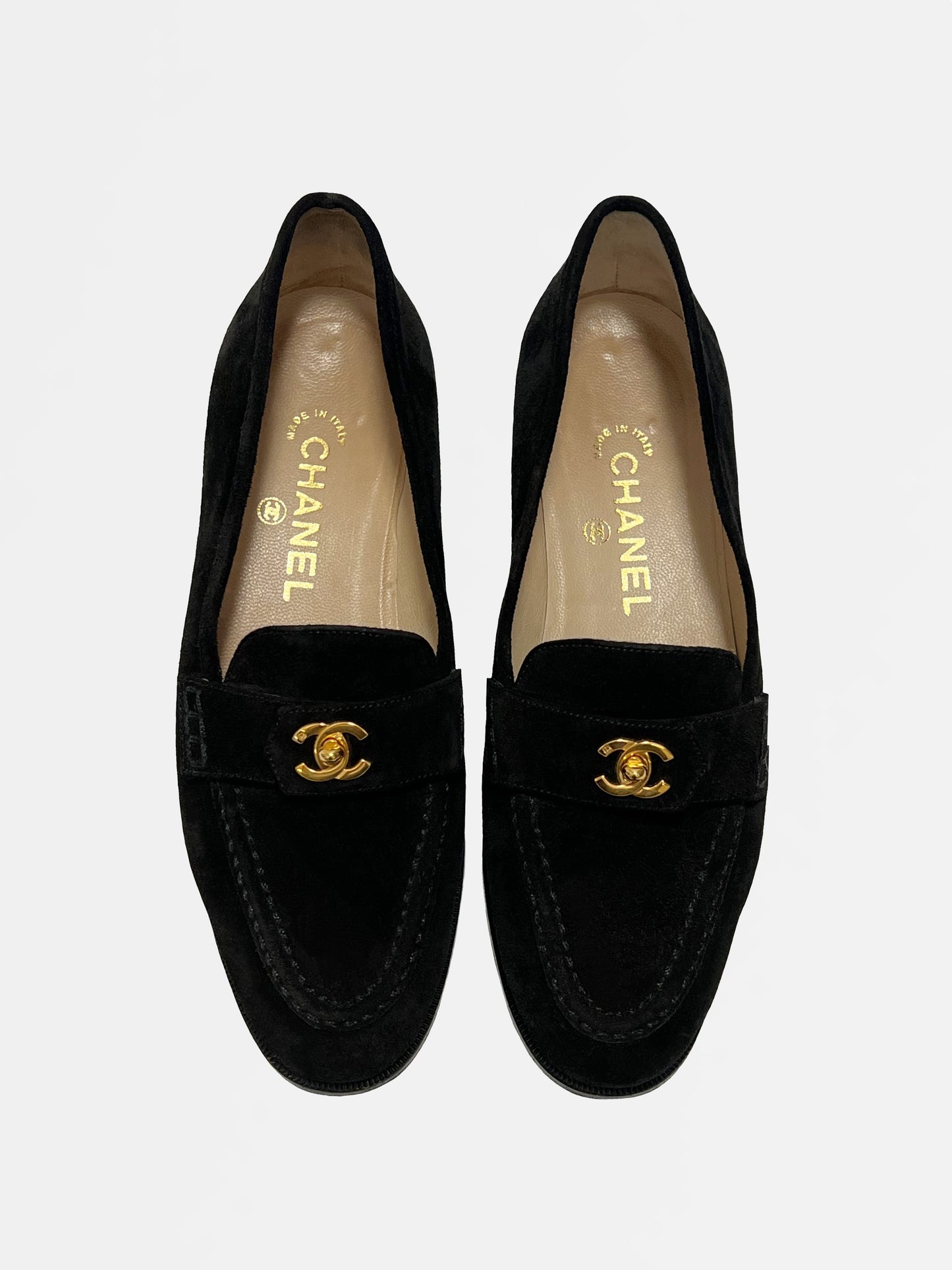 Chanel Turnlock Loafers, IT 39