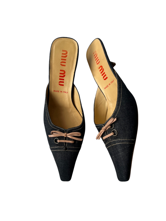 Miu Miu Denim Mules, IT 38