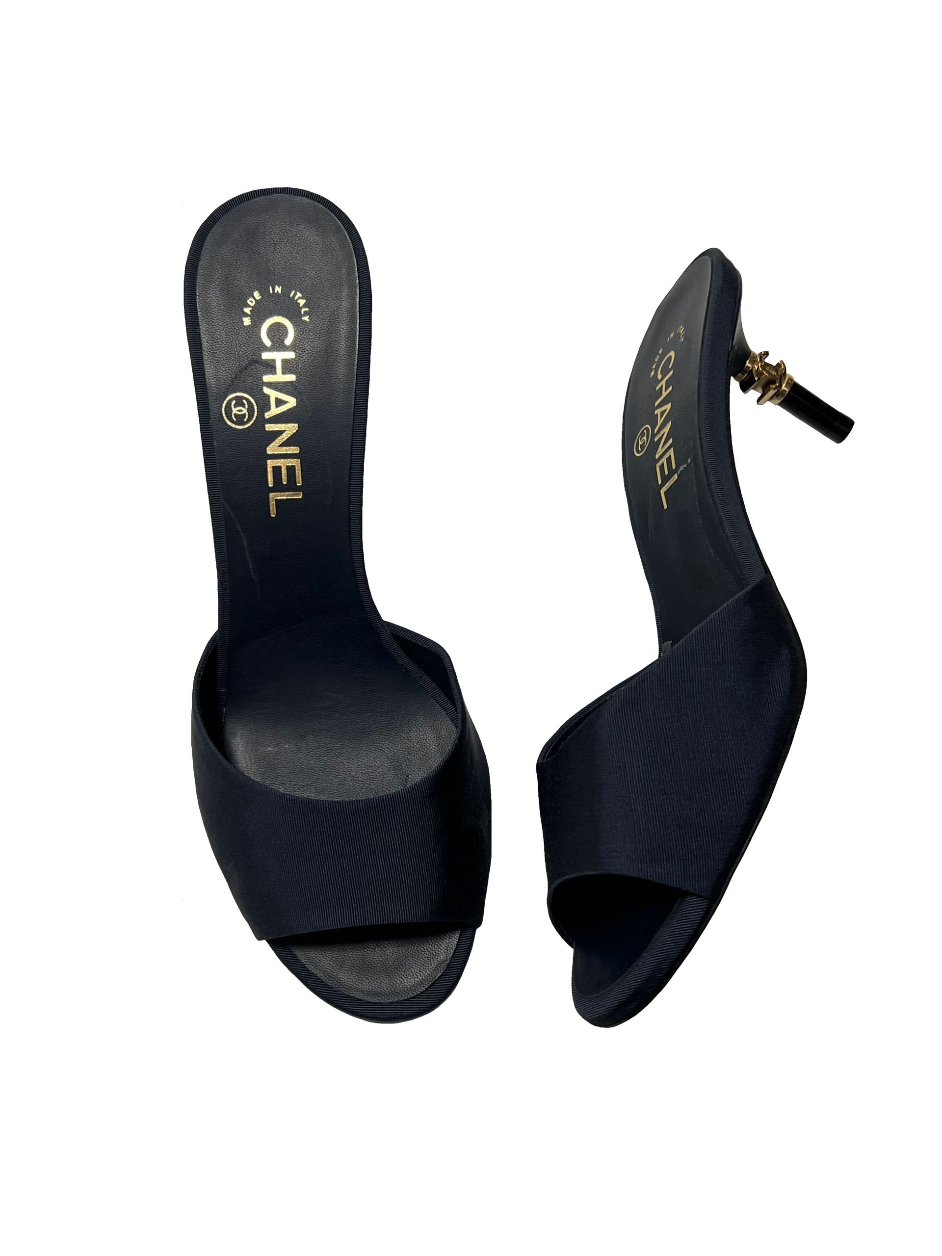 CHANEL 黒 ポインテッドトゥ ハイヒール 37C CHANEL 黒 ポインテッド CHANEL 黒 ポインテッドトゥ ハイヒール 37C CHANEL 黒 ポインテッド