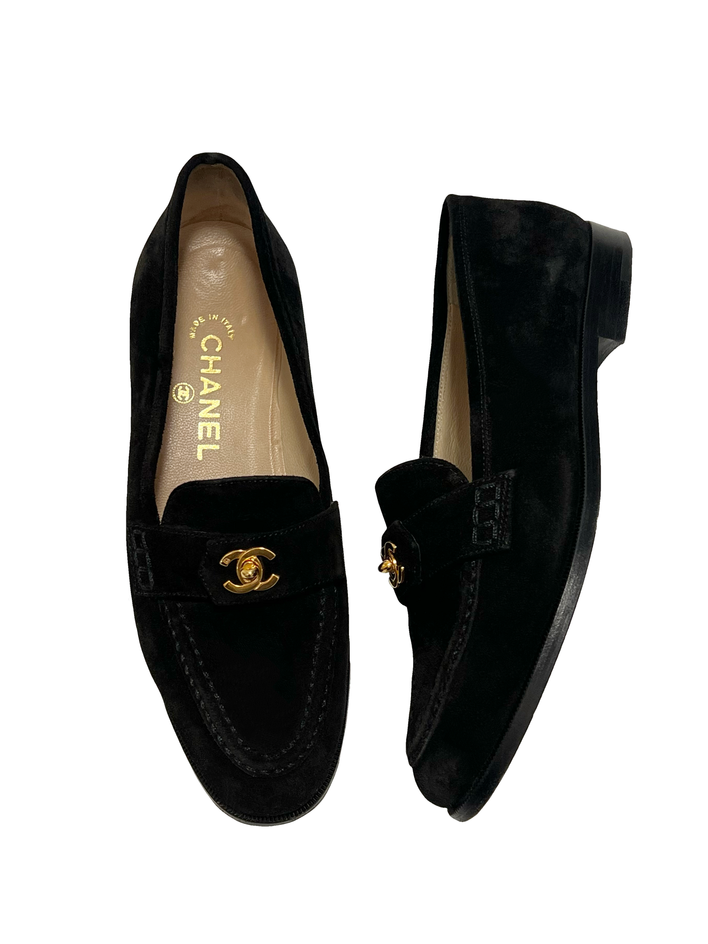 Chanel Turnlock Loafers, IT 39