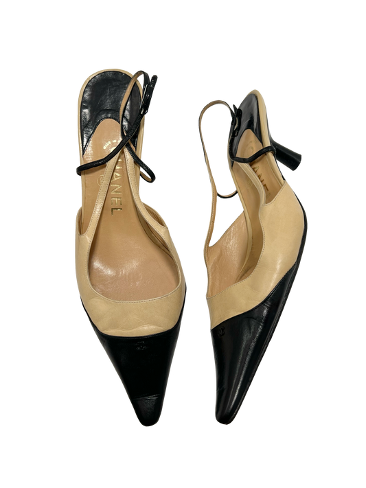 Chanel Slingback Heels, IT 39