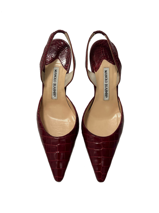 Signed Manolo Blahnik Carolyn Heels, IT 37