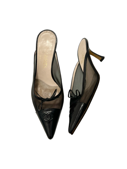 Chanel Mesh Mules, IT 37.5