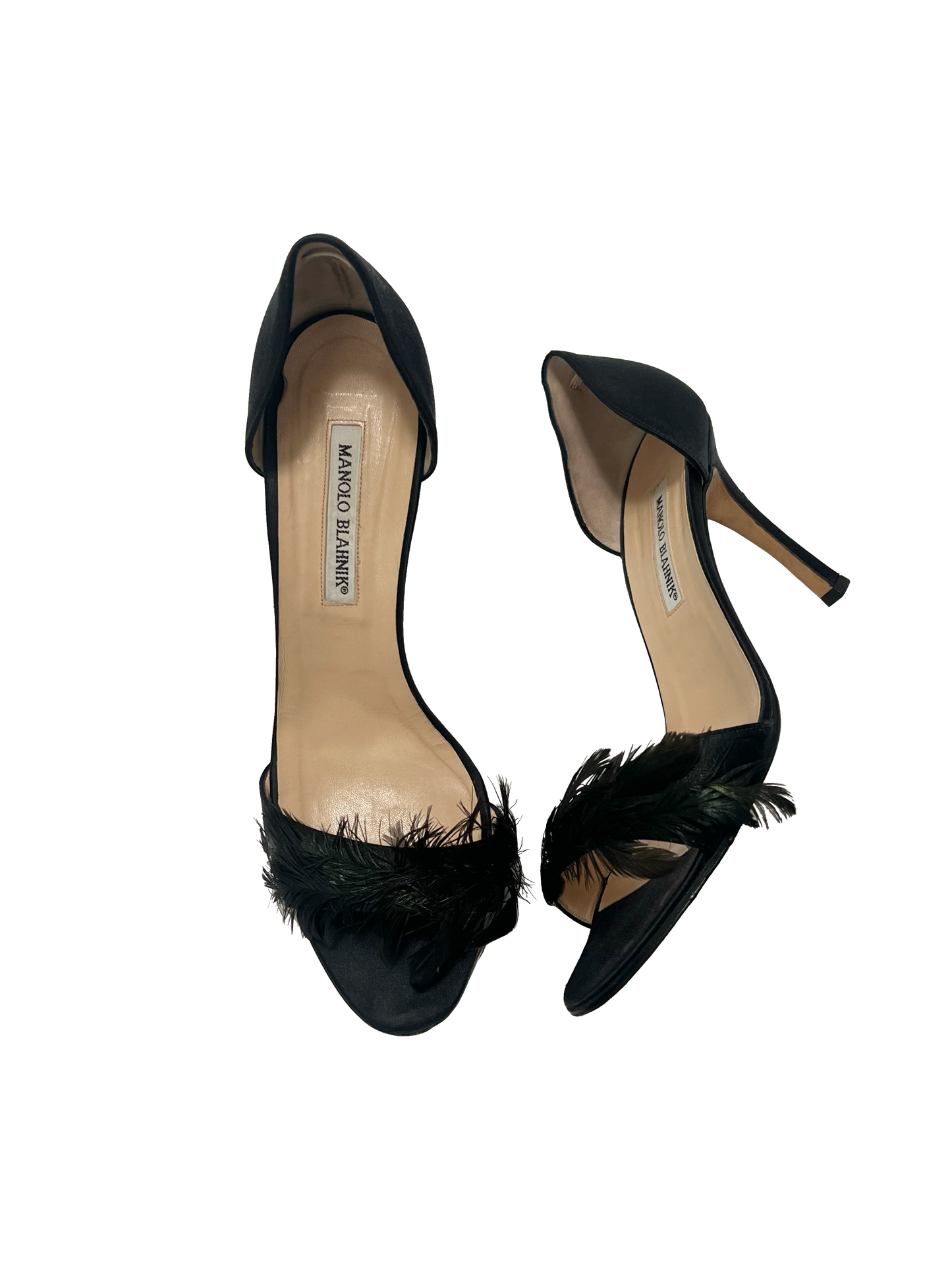 Rare Manolo Blahnik Feather Heels, IT 40