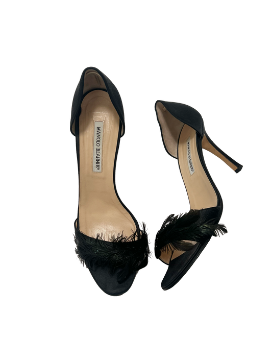 Rare Manolo Blahnik Feather Heels, IT 40