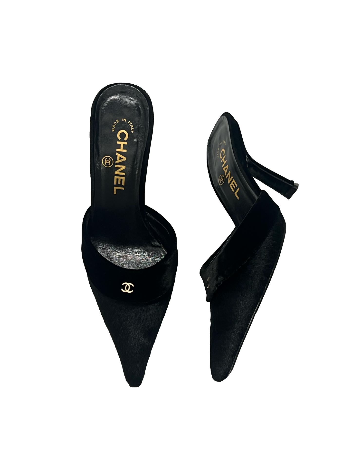 Rare Chanel Pony Hair Mules, IT 36