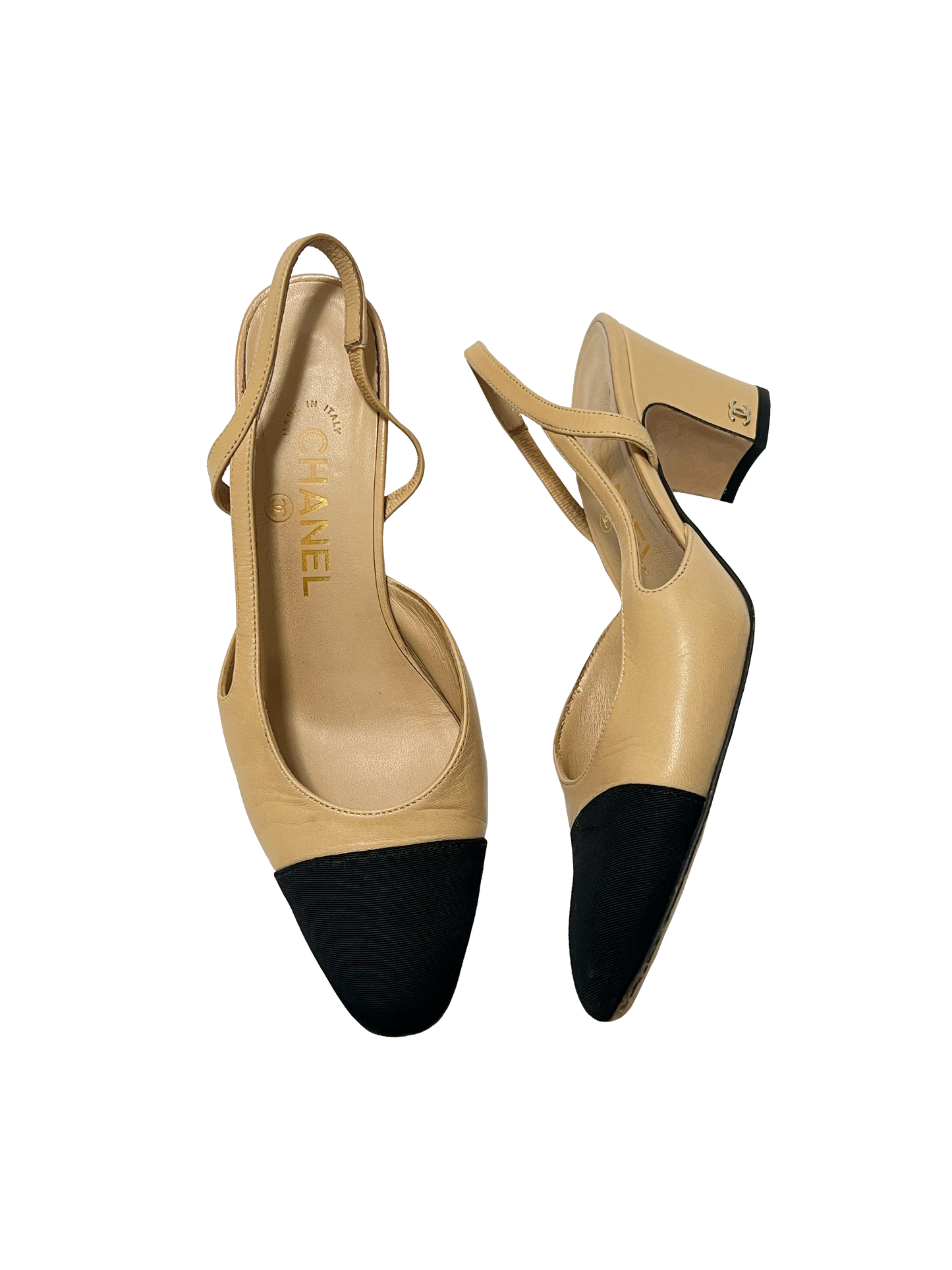 Chanel Grosgrain Slingback Pumps, IT 37